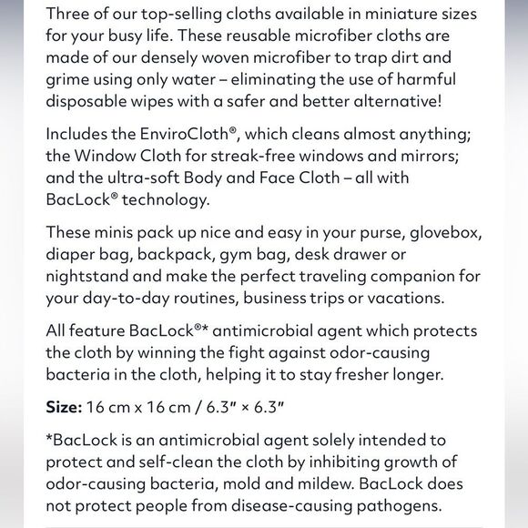 Norwex Mini Microfiber Variety Pack Set of 3 NWT - Picture 5 of 7